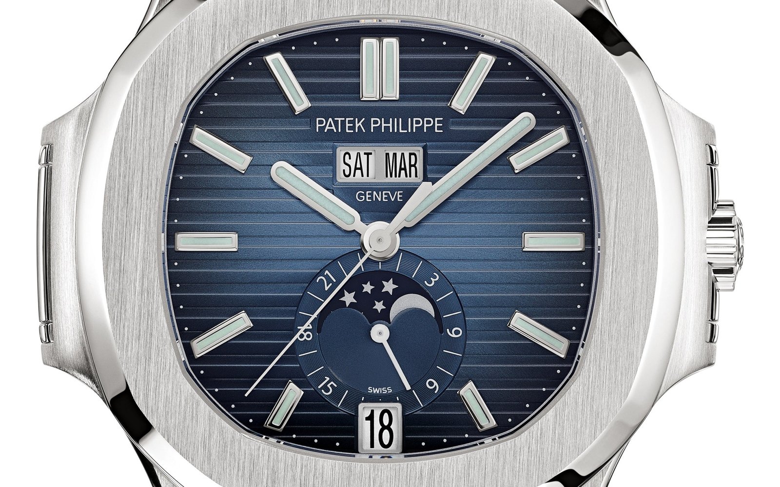 Patek Philippe Nautilus Annual Calendar, Blue Dial Luxury Designer Watch - Image 10