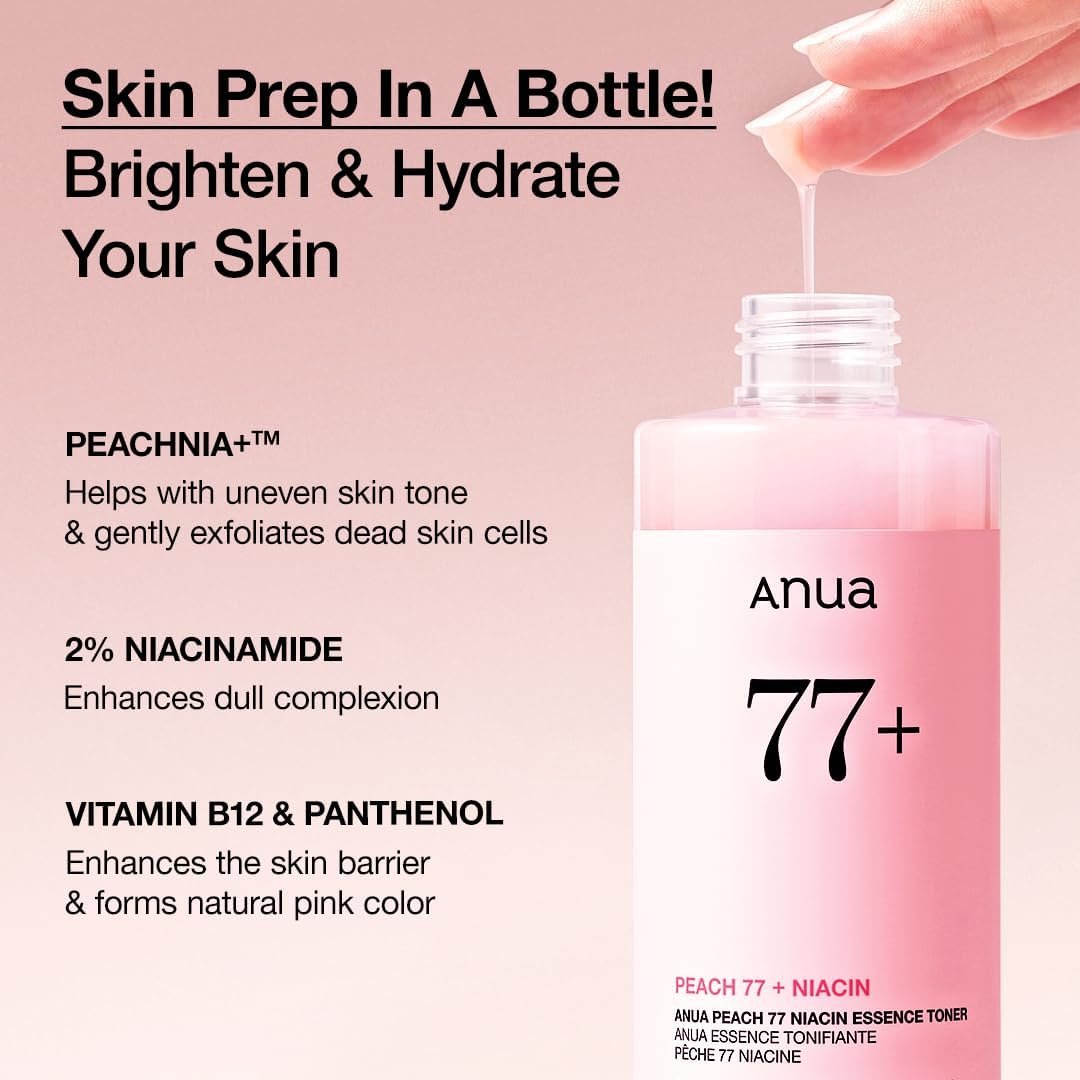 Anua Peach 77% Niacin Essence Toner, 250ml - Image 4