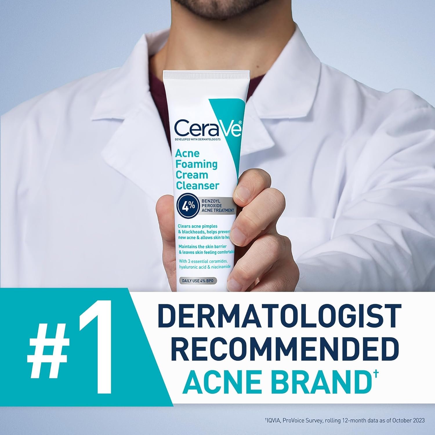 CeraVe Acne Foaming Cream Cleanser, 150ml - Image 5