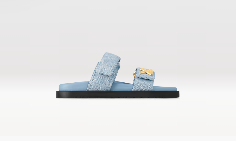 79d5177e0bbe5bf9b249a1ff64d8c6e9 LV Sunset Flat Comfort Mule - Image 1