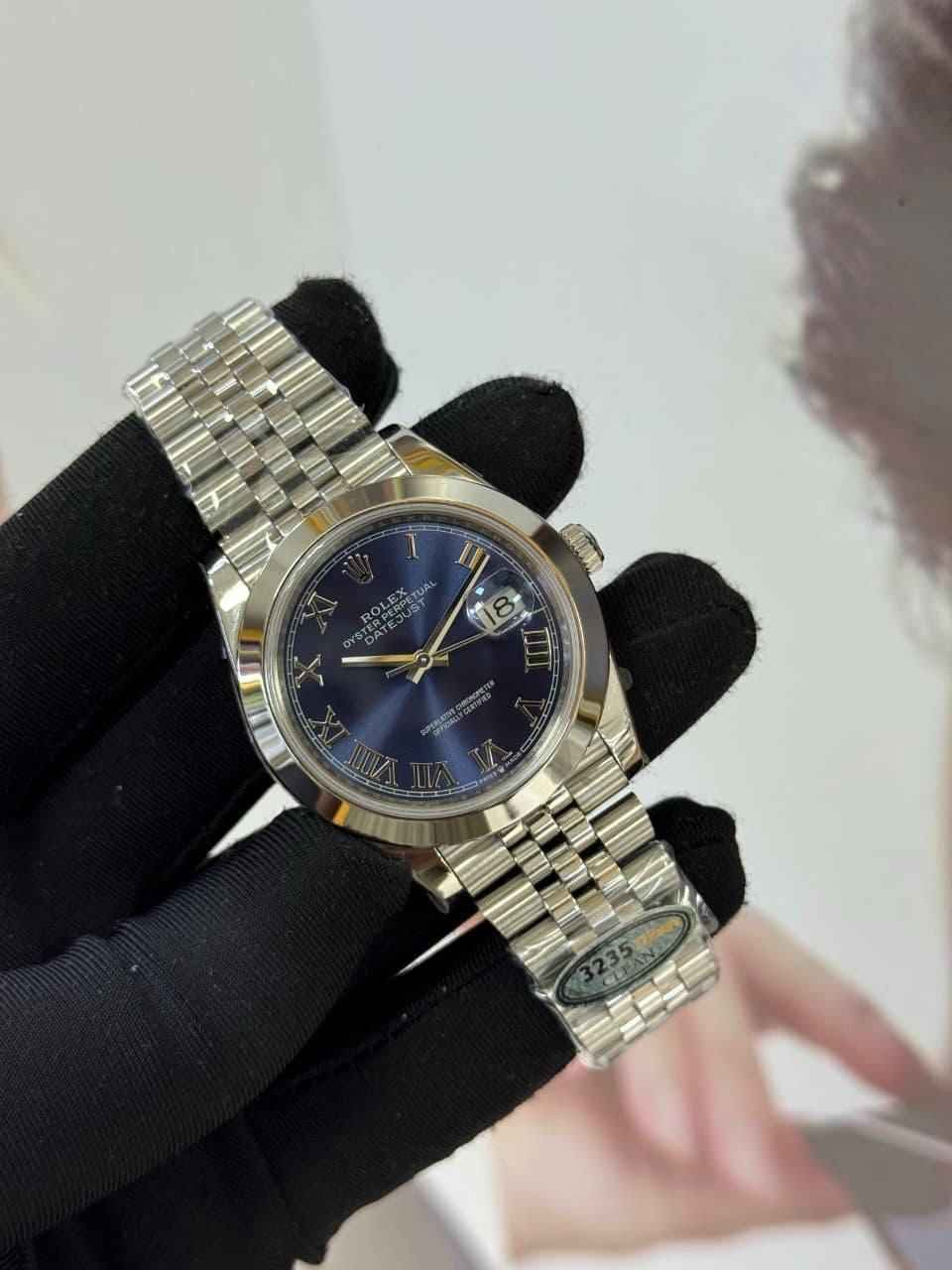 Rolex Datejust 41 Azzurro-Blue Dial Luxury Designer Watch - Image 5