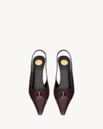 BABYLONE BRETEUIL smooth leather open-toe high heels