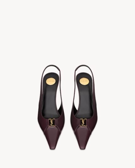 BABYLONE BRETEUIL smooth leather open-toe high heels