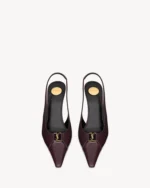 BABYLONE BRETEUIL smooth leather open-toe high heels - Image 6