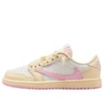 (بي إس) Air Jordan x Travis Scott 1 Retro لو OG 'Shy Pink'
