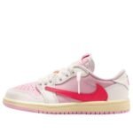 (بي إس) Air Jordan x Travis Scott 1 Retro لو OG 'Sail Tropical Pink'