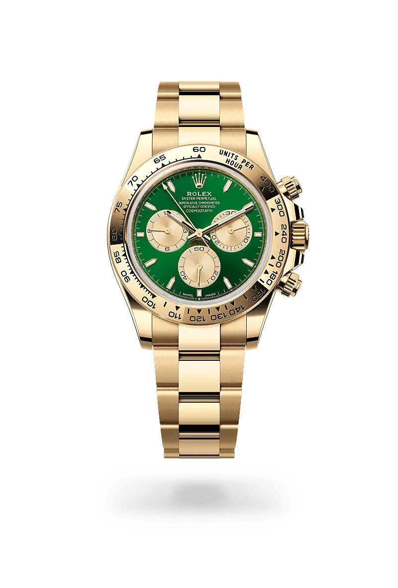 Rolex Yellow Gold Green Dial Luxury Designer Watch