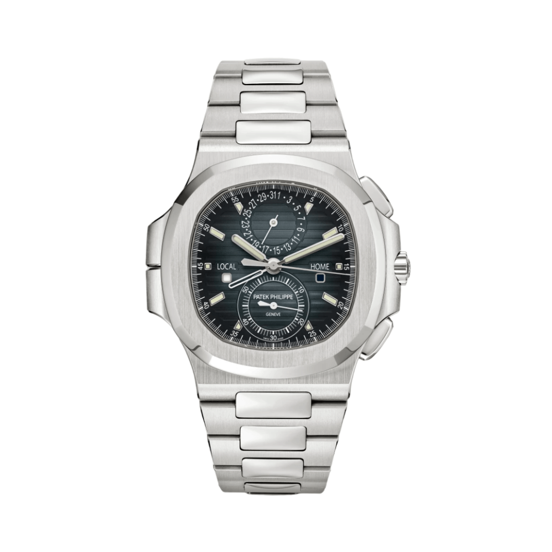 Patek Philippe Nautilus Time Sunburst Blue Dial Luxury Designer Watch