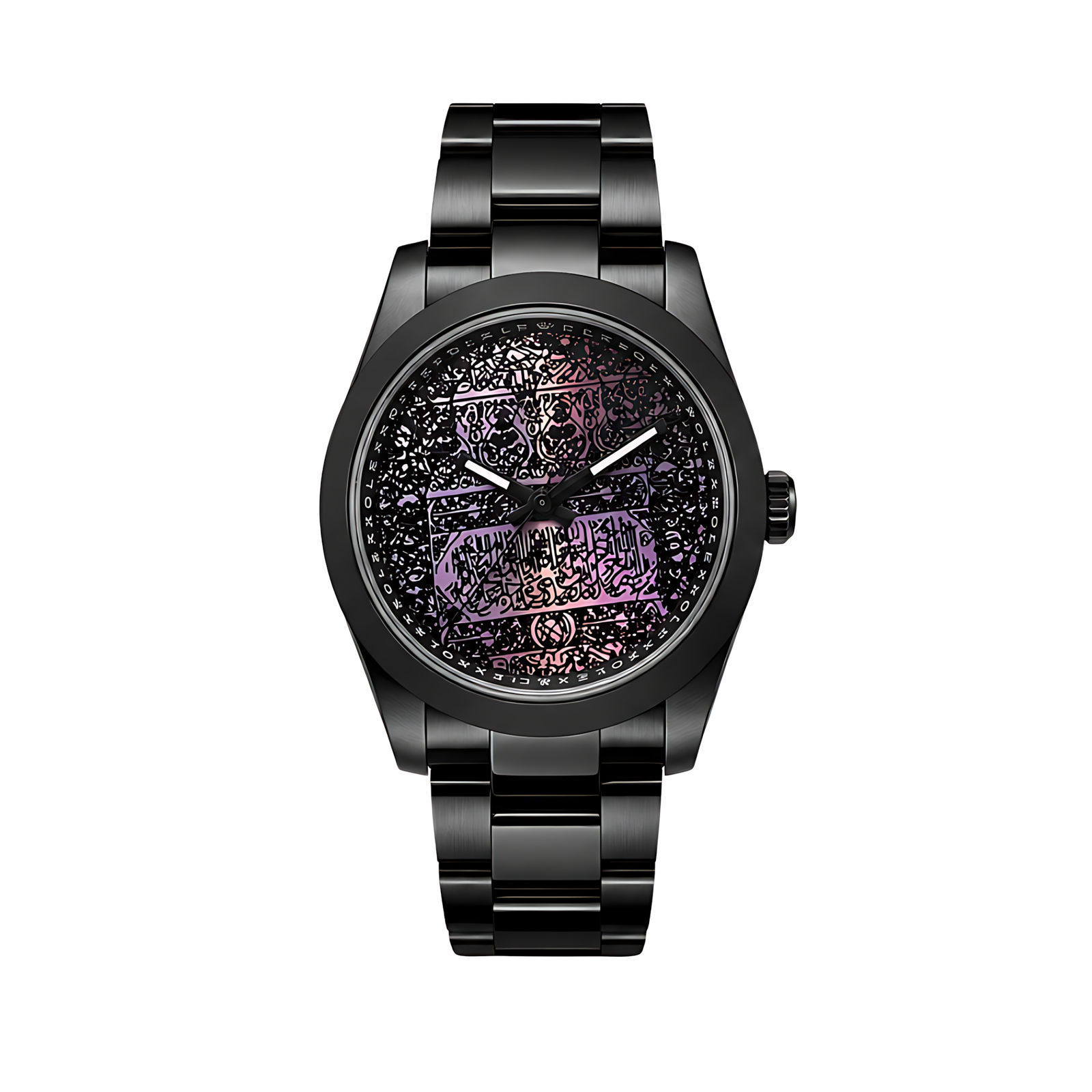 Rolelex-Watch-_-Milgauss-Arabic-Purple-Dial-Matte-Black-1-1.png Rolex Luxury Designer Watch | Milgauss Arabic Purple Dial Matte Black - Image 1