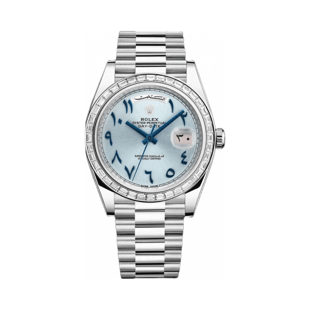 Rolex Numerals Ice Blue Dial Luxury Designer Watch