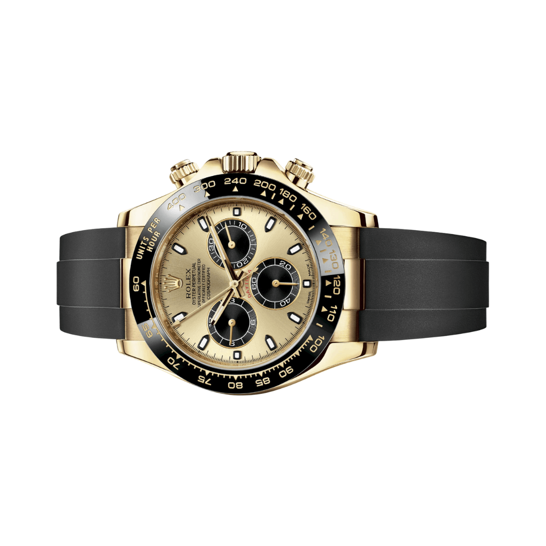 Rolex Gold Champagne Black Dial Luxury Designer Watch - Image 2