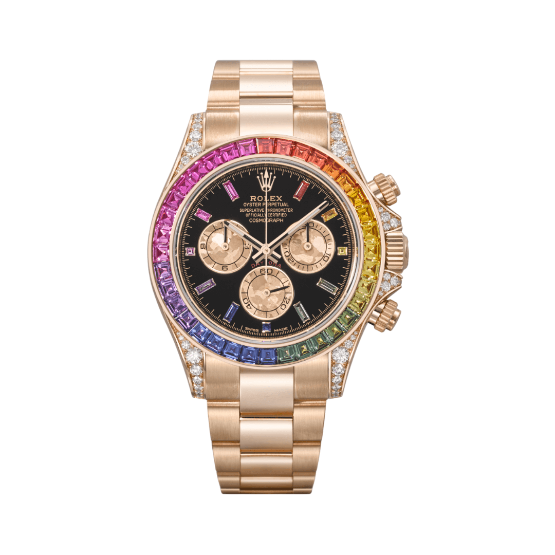 Rolex Rainbow Black Dial Luxury Designer Watch