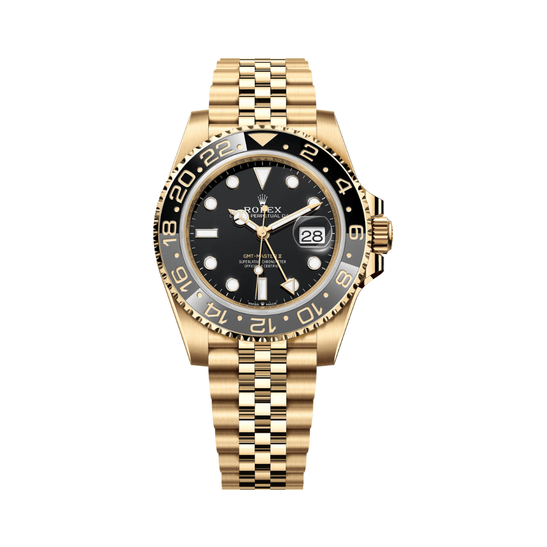Rolex Yellow Gold Black Dial Luxury Designer Watch