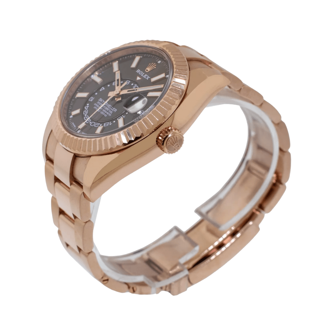 Rolex Everose Chocolate Index Dial Luxury Designer Watch - Image 3