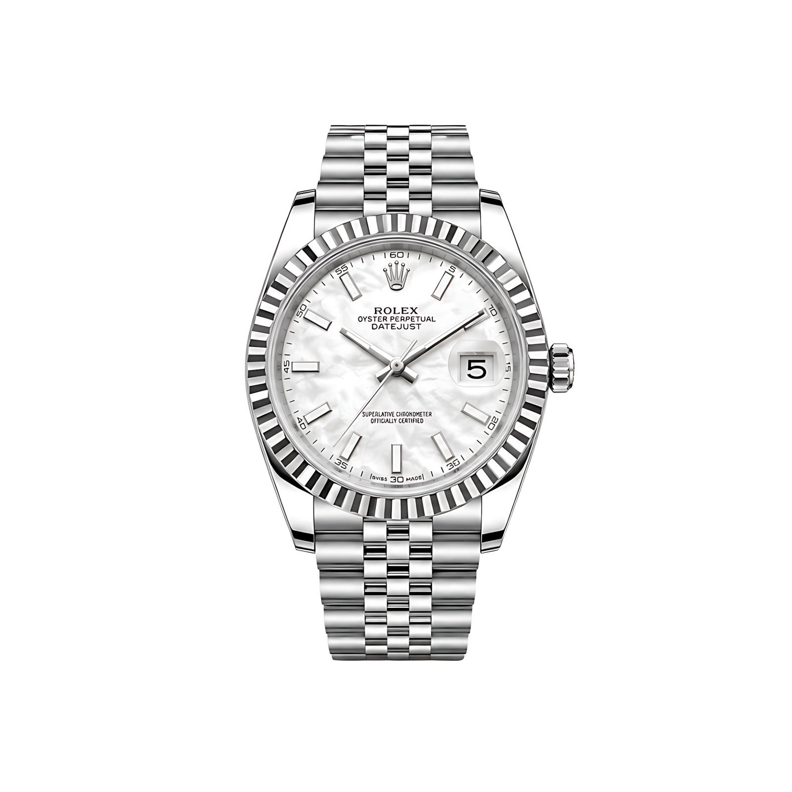 Rolex Luxury Designer Watch | Datejust Mint White Dial Silver