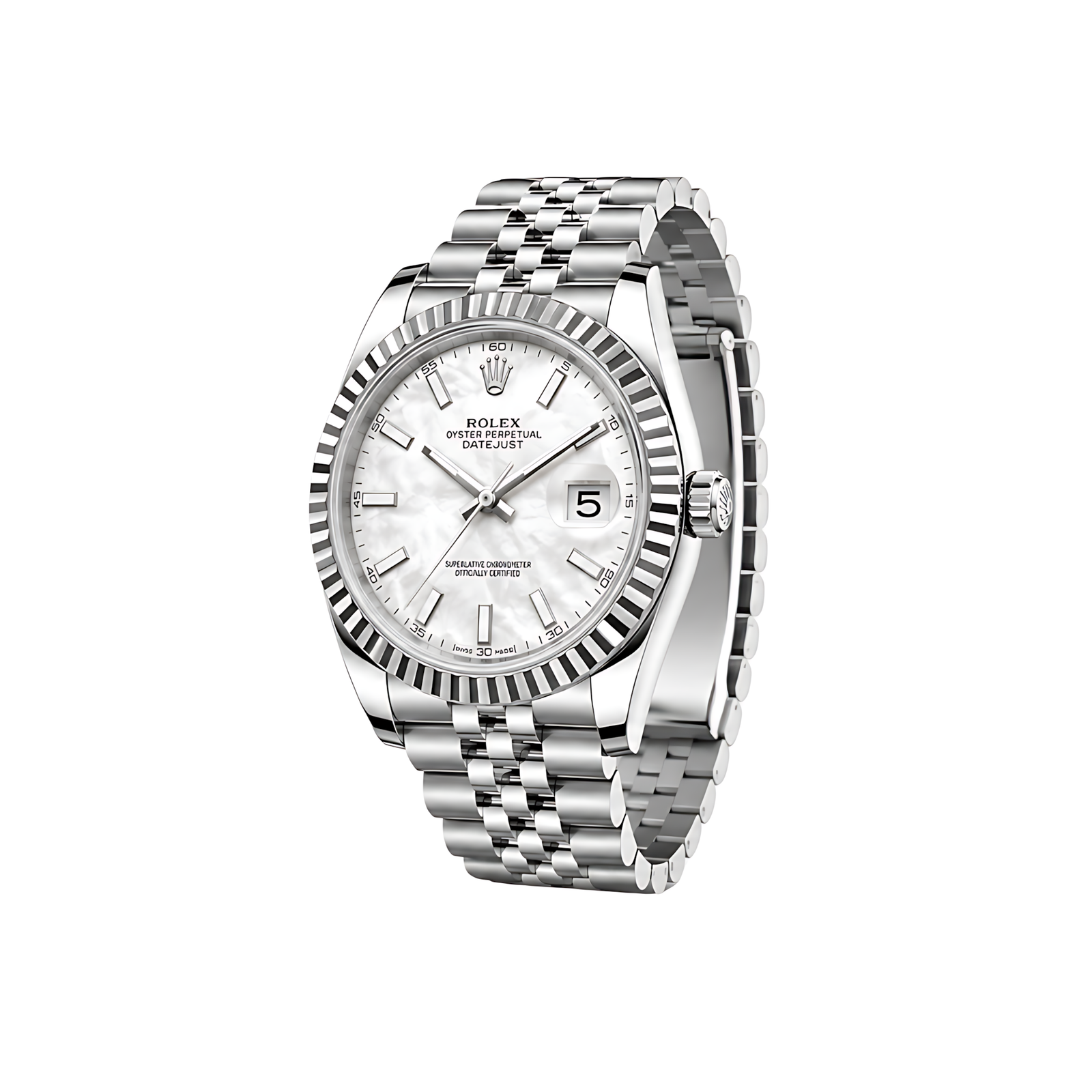 Rolex Luxury Designer Watch | Datejust Mint White Dial Silver - Image 2