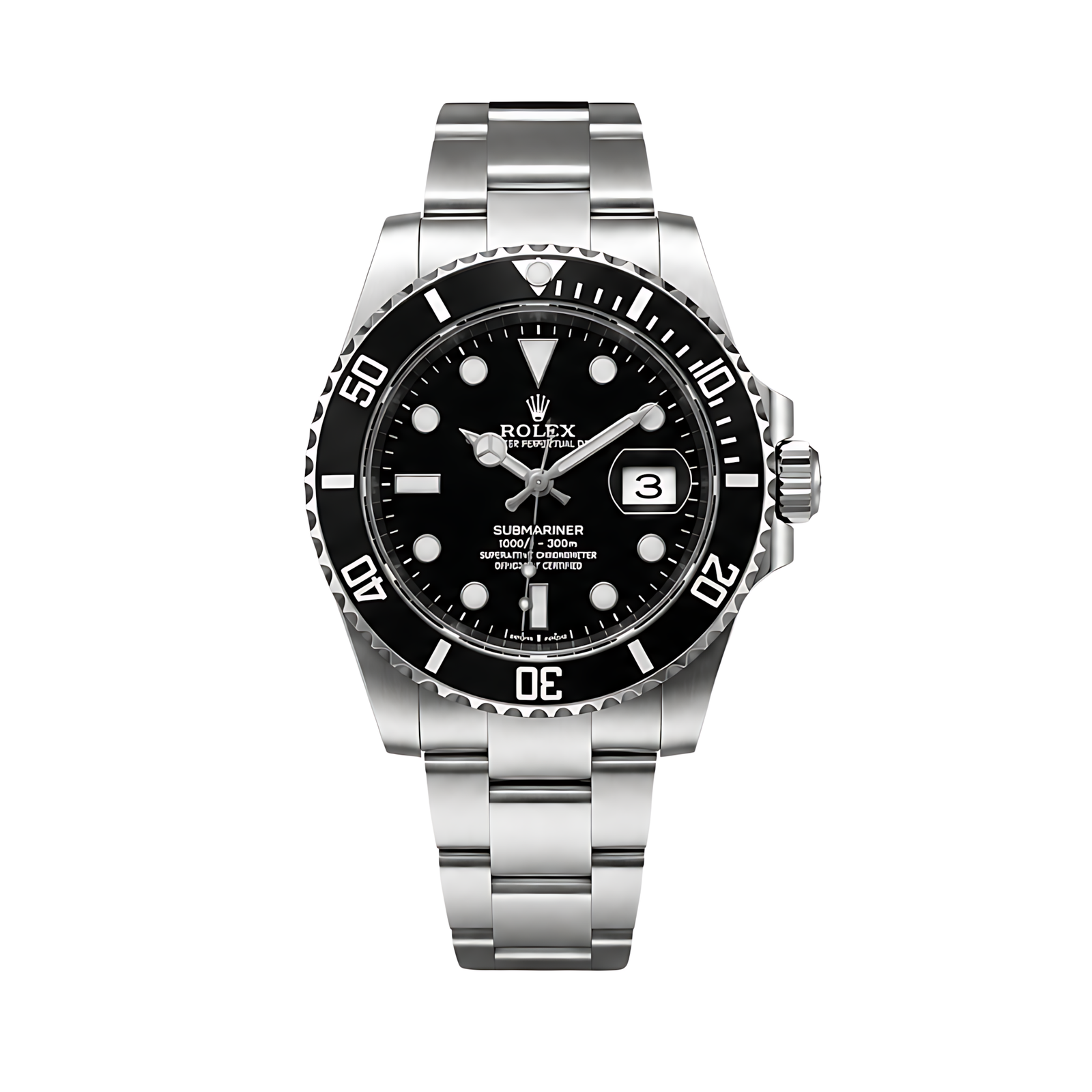 Rolex Luxury Designer Watch | Submariner Date Black Dial Silver