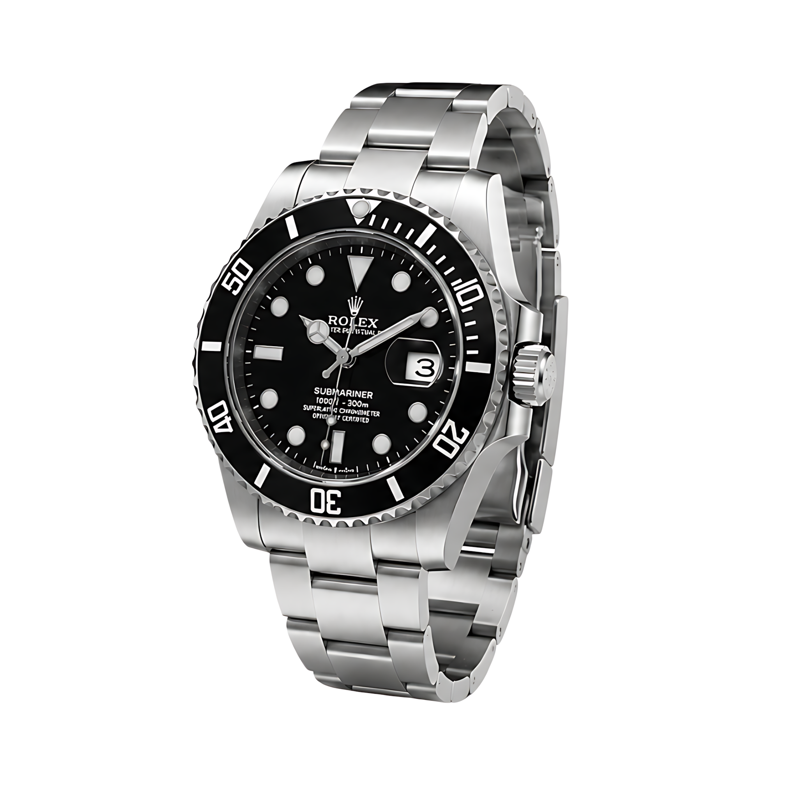 Rolex Luxury Designer Watch | Submariner Date Black Dial Silver - Image 2