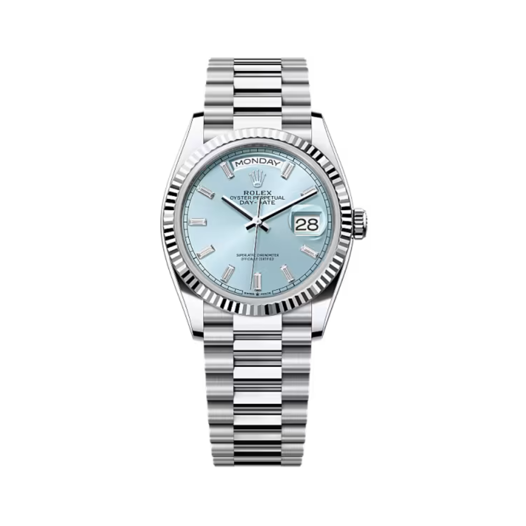 Rolex Day-Date Luxury Designer Watch - 128236 0009 Blue 36mm