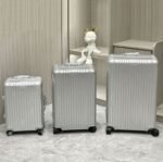 Small Arctic Silver Luxury Iconic Designer Suitcase - Image 2