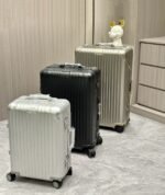 Small Arctic Silver Luxury Iconic Designer Suitcase - Image 7