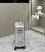 Small Arctic Silver Luxury Iconic Designer Suitcase - Image 5