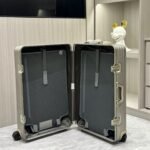 Small Arctic Silver Luxury Iconic Designer Suitcase - Image 3