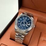 Rolex watch silver with blue