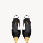 JEANNE Smooth Leather Low Heel High Heels