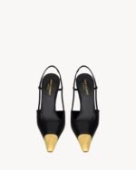 JEANNE Smooth Leather Low Heel High Heels