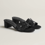 Oasis sandals Black and nude colors