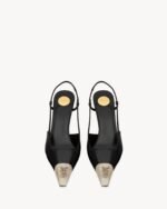 JEANNE Smooth Leather Low Heel High Heels - Image 2