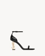 OPYUM Black Heeled PU Sandals 8.5cm - Image 2