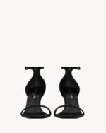 OPYUM Black Heeled PU Sandals 8.5cm - Image 3