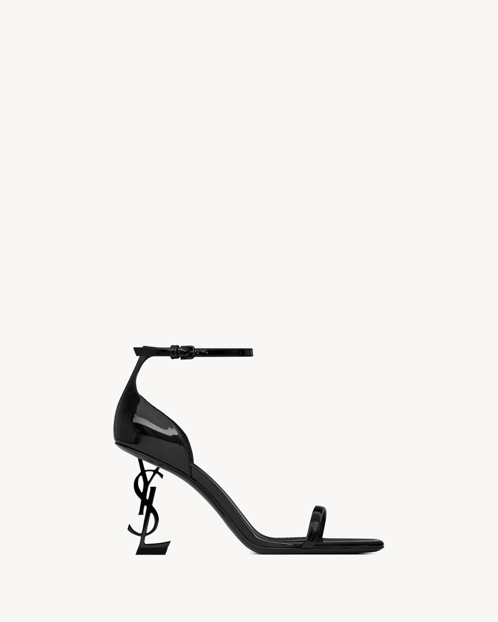 f7355c87383a106d40c9c97f2fcb32e4 OPYUM Black Heeled PU Sandals 8.5cm - Image 1