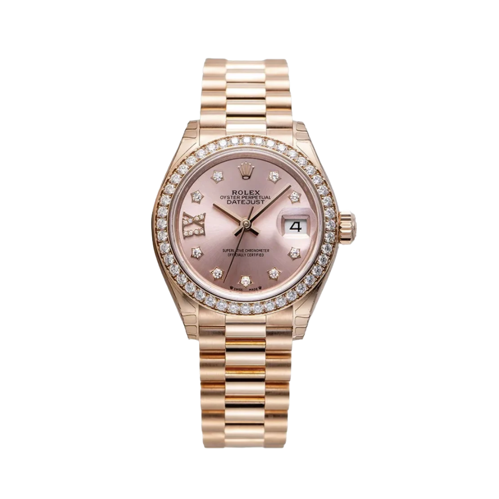 Rolex Datejust Rose Gold Diamond Luxury Designer Watch