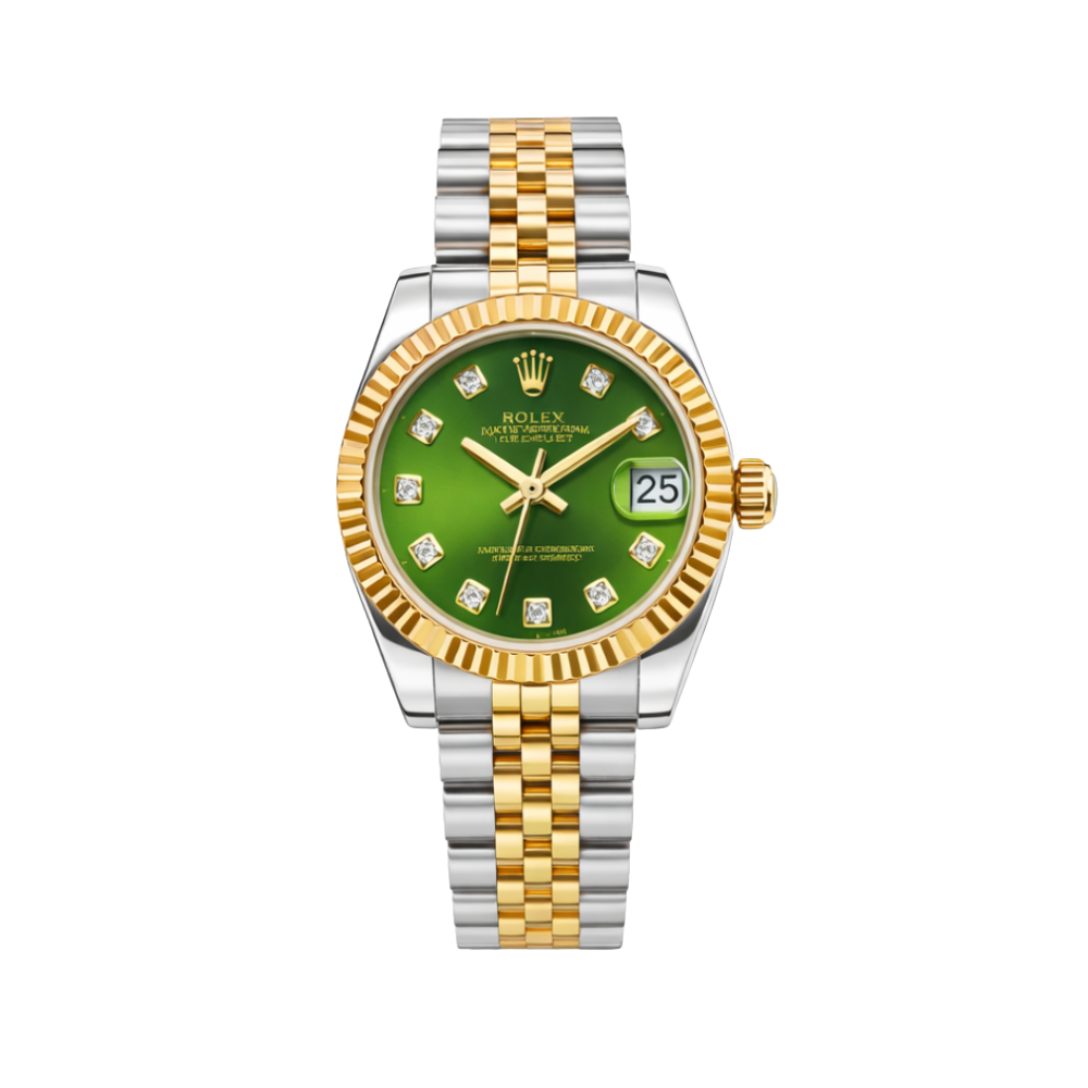 Rolex Datejust Olive Green Dial Luxury Designer Watch