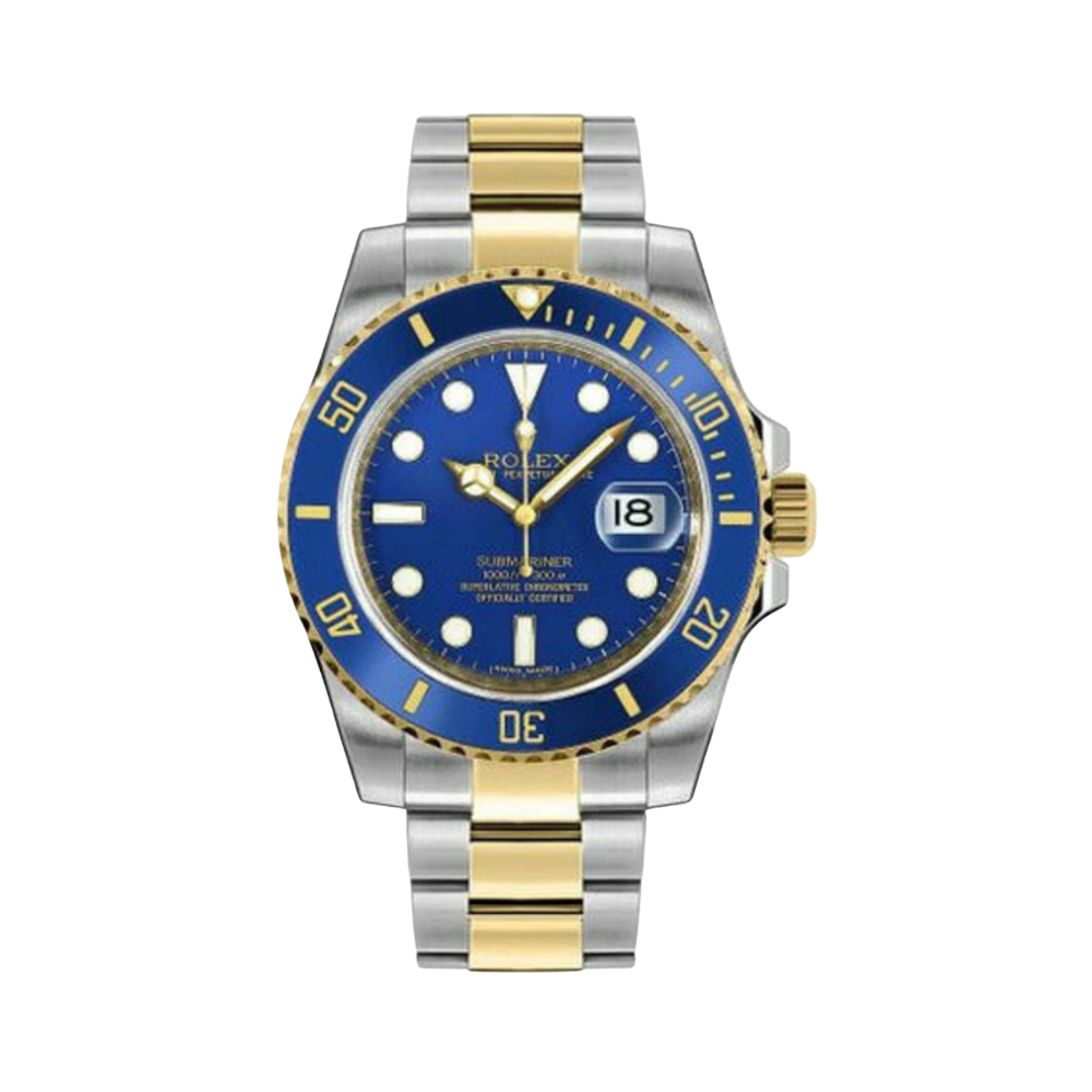 Rolex Submariner Date Two Tone Blue Dial Luxury Designer Watch - Image 2