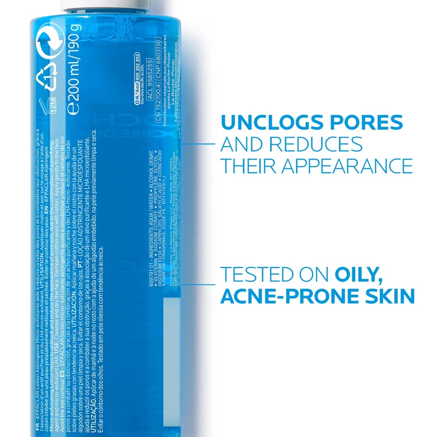La Roche-Posay Effaclar Micro-Exfoliating Toner Oily Skin, 200ml - Image 4