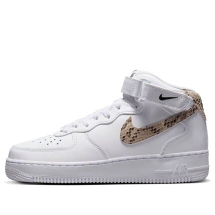 (نسائي) Nike Air Force 1 '07 ميد 'Snakeskin Swoosh'