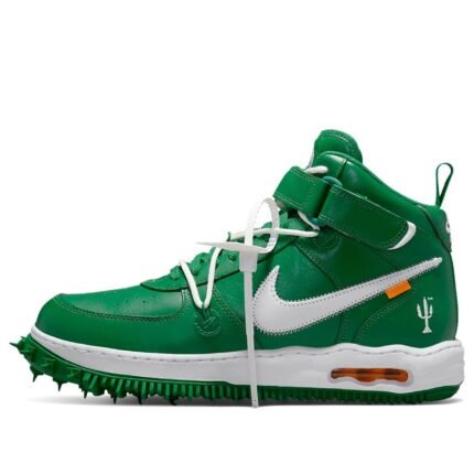 Nike x Off-White Air Force 1 ميد SP جلد 'Pine Green'