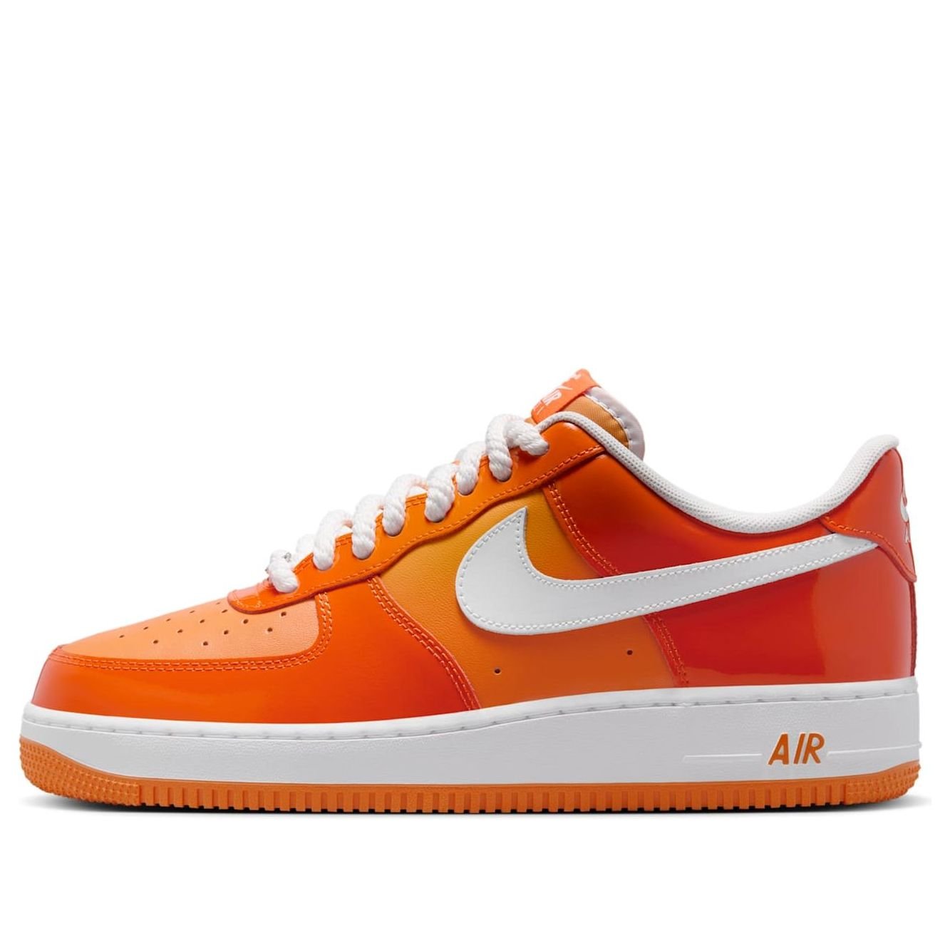 main-square_d987877a-3a4c-4740-9946-c5f1085be615 Nike Air Force 1 '07 LV8 'Orange White Patent' - Image 1