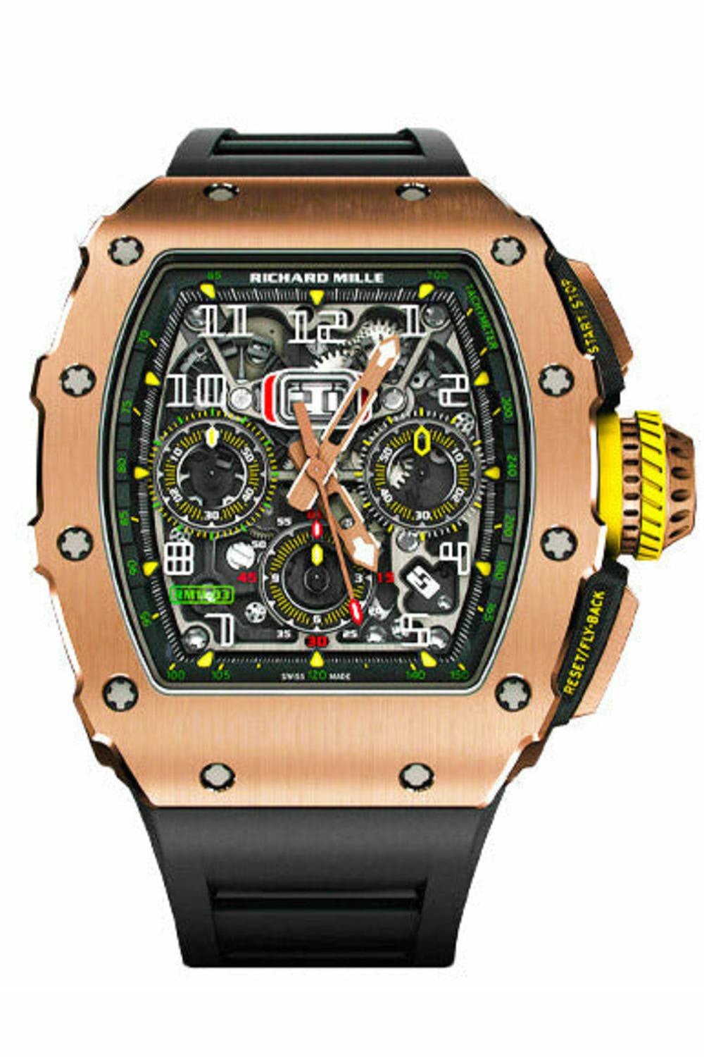 Richard Mille RM 11-03 Full Rose Gold Luxury Designer Watch