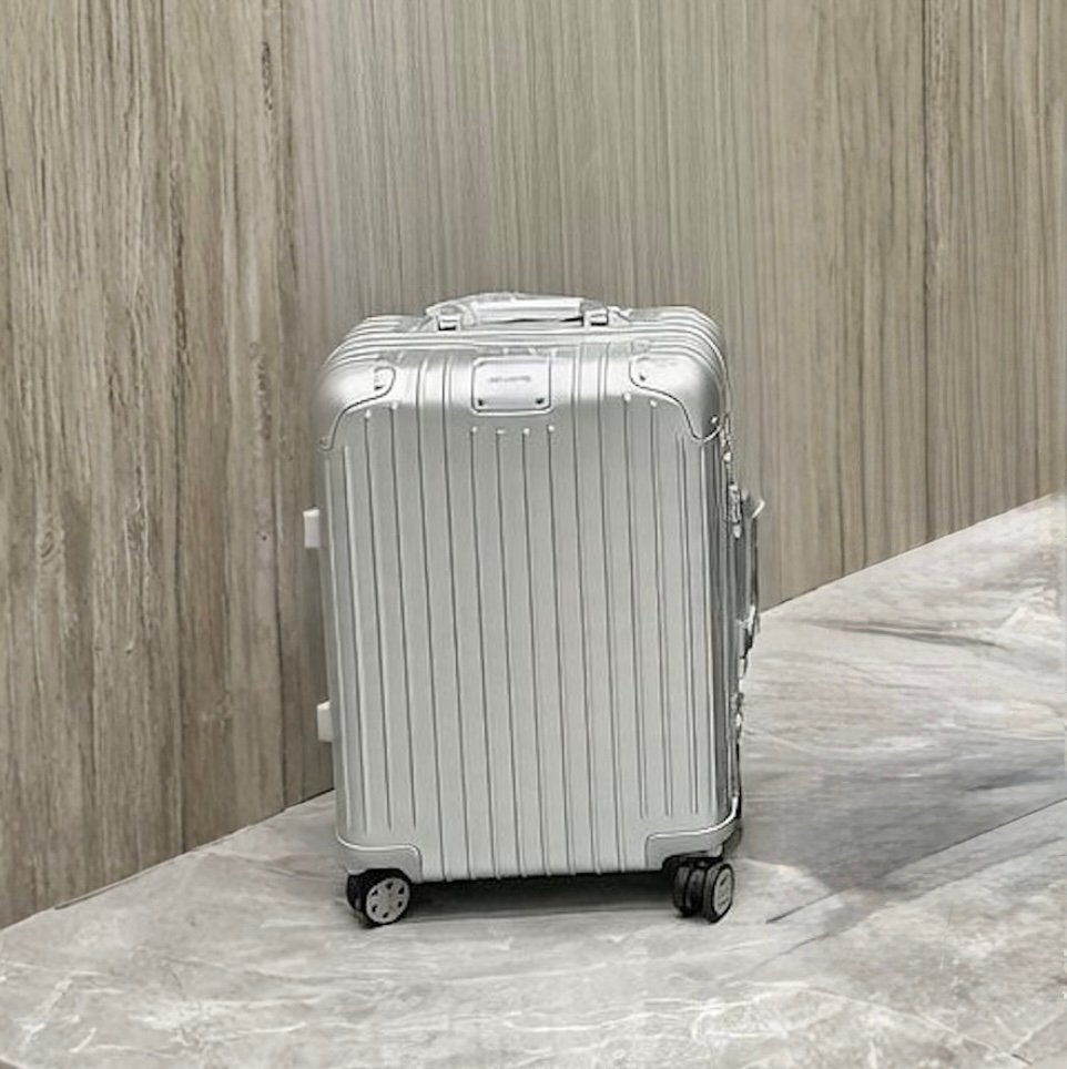 ss.jpg Small Arctic Silver Luxury Iconic Designer Suitcase - Image 1
