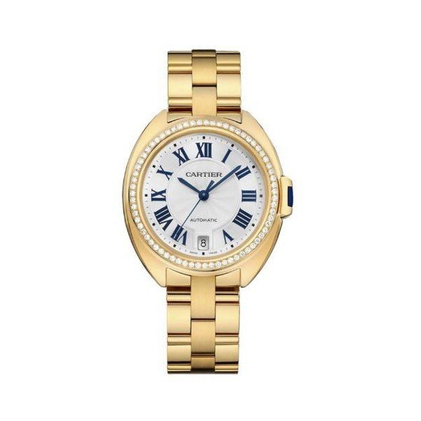 Cartier Clé de 18kt Yellow Gold 35mm Luxury Designer Watch – Gold & Yellow
