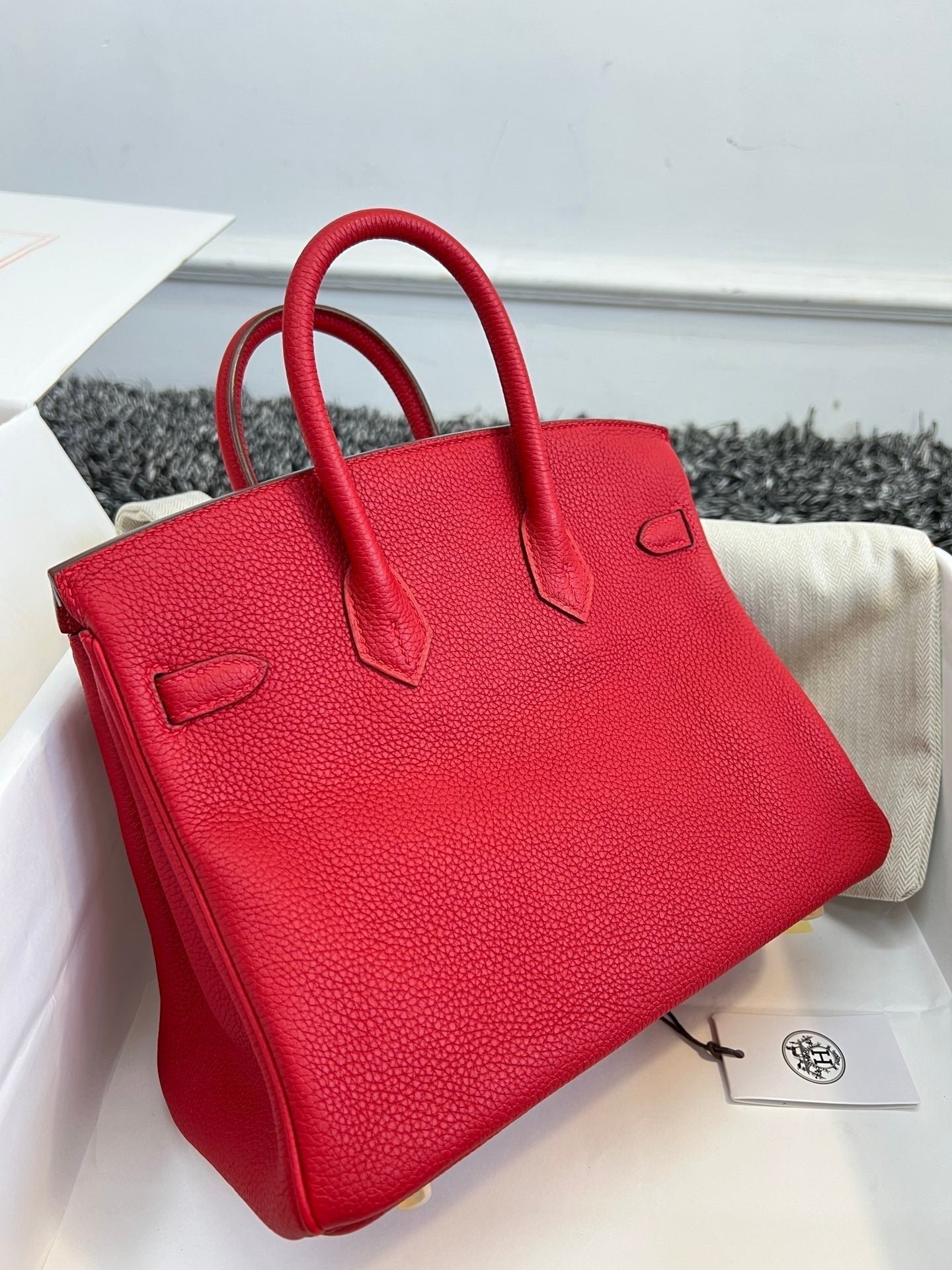 HM BIRKIN 25CM RED TOGO LEATHER GOLD HARDWARE - Image 3