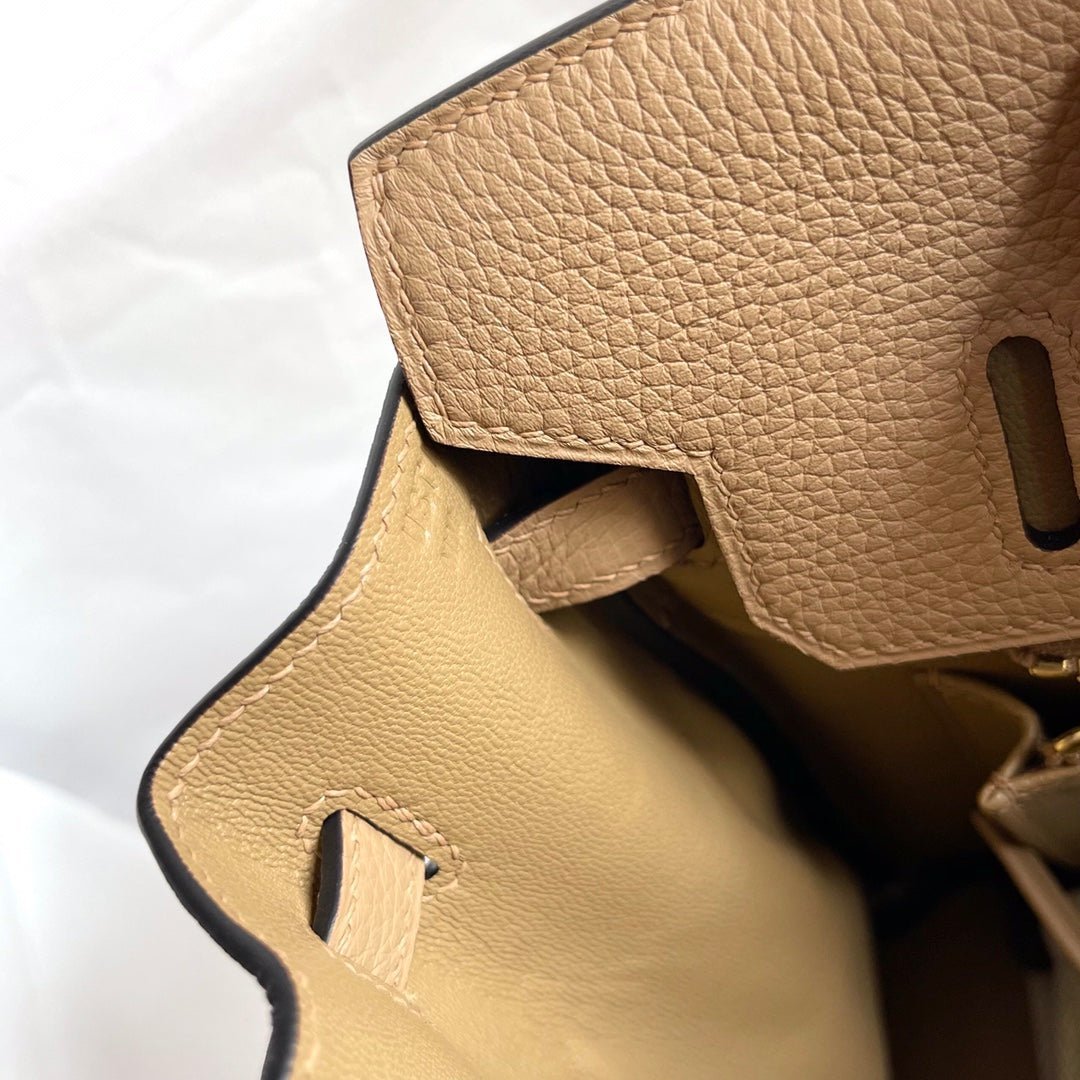 HM BIRKIN 25CM BEIGE TOGO LEATHER GOLD HARDWARE - Image 9