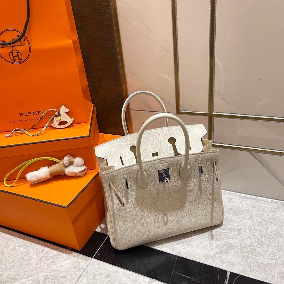 HM BIRKIN 30CM CREAMY WHITE TOGO LEATHER SILVER HARDWARE - Image 3