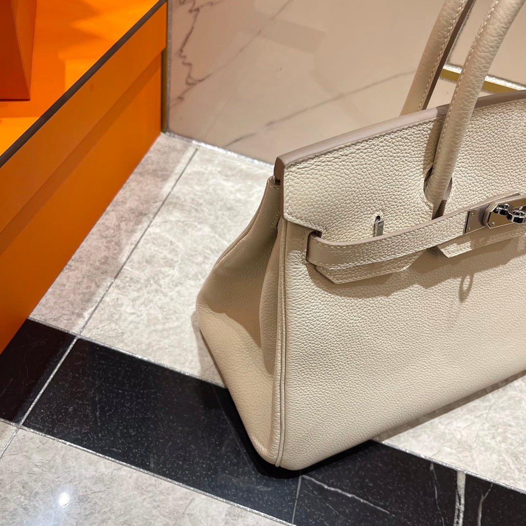 HM BIRKIN 30CM CREAMY WHITE TOGO LEATHER SILVER HARDWARE - Image 4