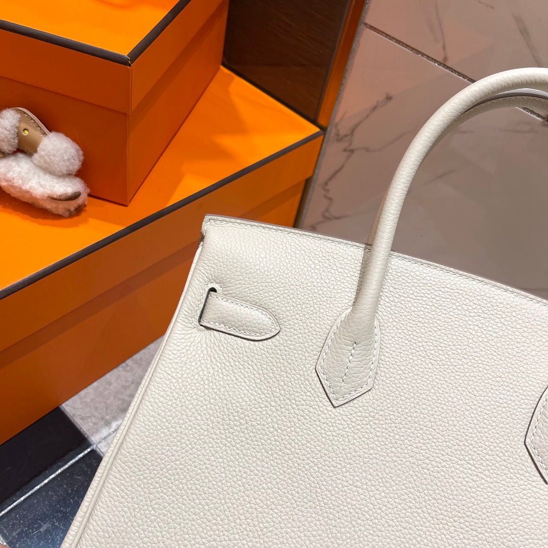 HM BIRKIN 30CM CREAMY WHITE TOGO LEATHER SILVER HARDWARE - Image 5